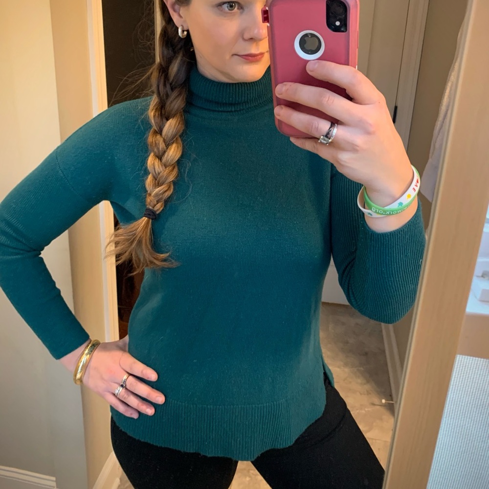 Boden Teal Turtleneck Sweater
